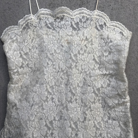 Victoria's Secret Gold Label White Lace Slip Dress Medium Bridal Lingerie